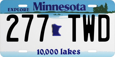 MN license plate 277TWD
