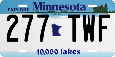MN license plate 277TWF