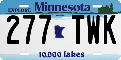 MN license plate 277TWK