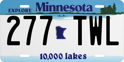MN license plate 277TWL