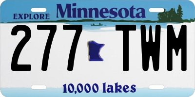 MN license plate 277TWM
