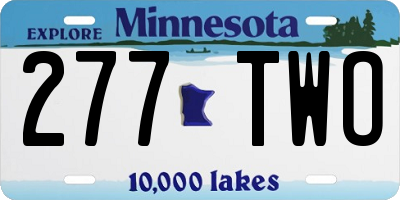 MN license plate 277TWO