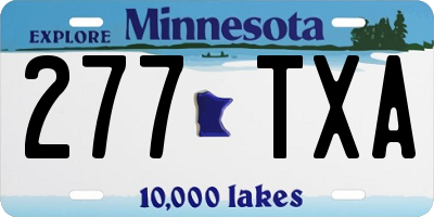 MN license plate 277TXA