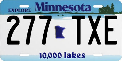 MN license plate 277TXE