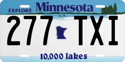 MN license plate 277TXI