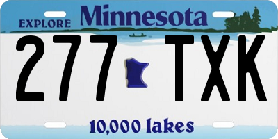 MN license plate 277TXK