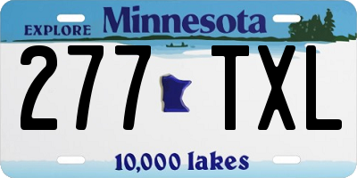 MN license plate 277TXL