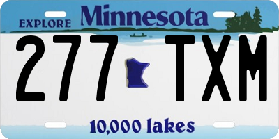 MN license plate 277TXM
