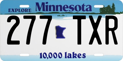 MN license plate 277TXR