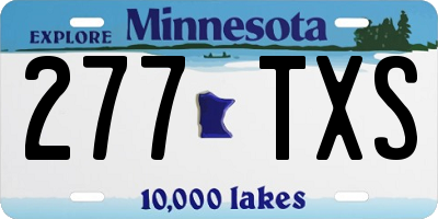 MN license plate 277TXS