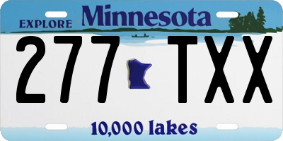 MN license plate 277TXX