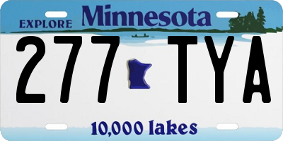 MN license plate 277TYA