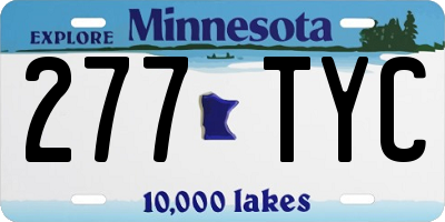 MN license plate 277TYC