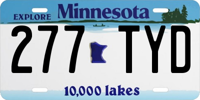 MN license plate 277TYD