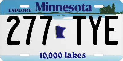 MN license plate 277TYE