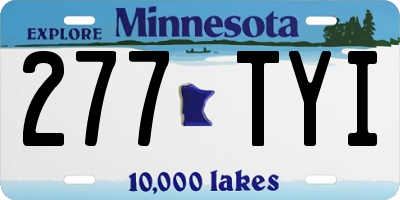 MN license plate 277TYI