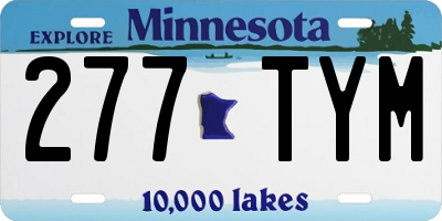MN license plate 277TYM
