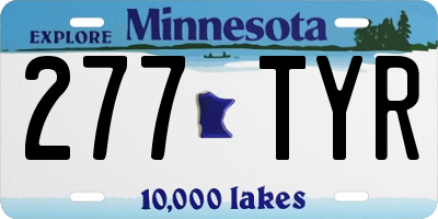 MN license plate 277TYR