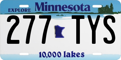 MN license plate 277TYS