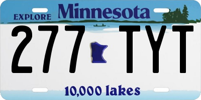 MN license plate 277TYT