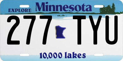MN license plate 277TYU