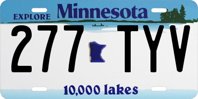 MN license plate 277TYV