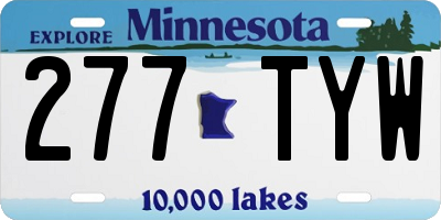 MN license plate 277TYW