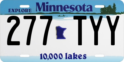 MN license plate 277TYY