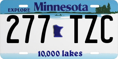 MN license plate 277TZC