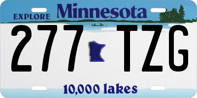 MN license plate 277TZG