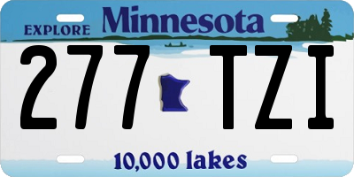 MN license plate 277TZI