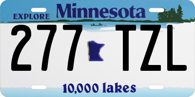 MN license plate 277TZL