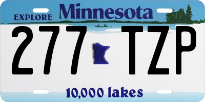 MN license plate 277TZP