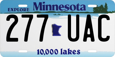 MN license plate 277UAC