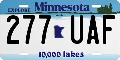MN license plate 277UAF