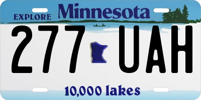 MN license plate 277UAH