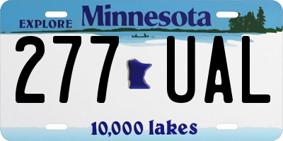 MN license plate 277UAL