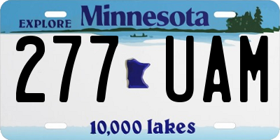 MN license plate 277UAM