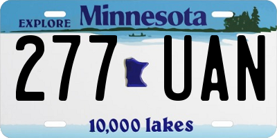 MN license plate 277UAN