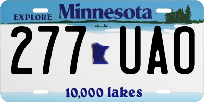 MN license plate 277UAO