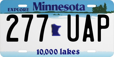 MN license plate 277UAP