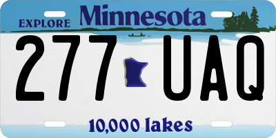 MN license plate 277UAQ