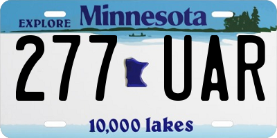MN license plate 277UAR