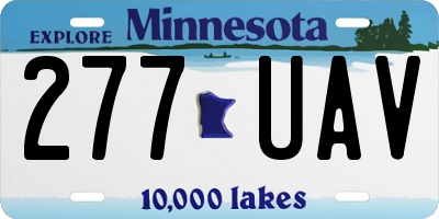 MN license plate 277UAV