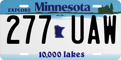 MN license plate 277UAW
