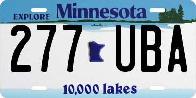 MN license plate 277UBA