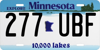 MN license plate 277UBF