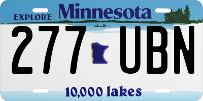 MN license plate 277UBN
