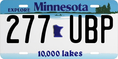 MN license plate 277UBP