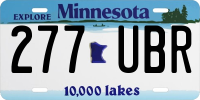 MN license plate 277UBR